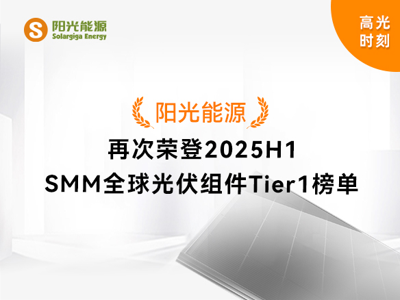 高光時(shí)刻 | 陽(yáng)光能源再次榮登2025H1 SMM全球光伏組件Tier1榜單
